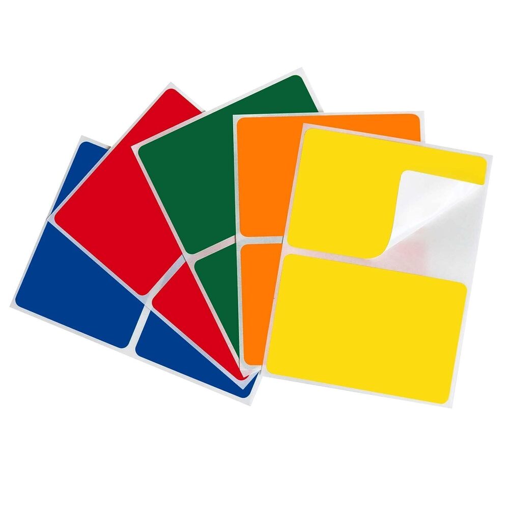 7310 2 x 3 inch Removable Color Code Rectangle Labels 150 Labels per Pack